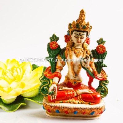 Green Tara Resin Statue High Quality Made in Nepal