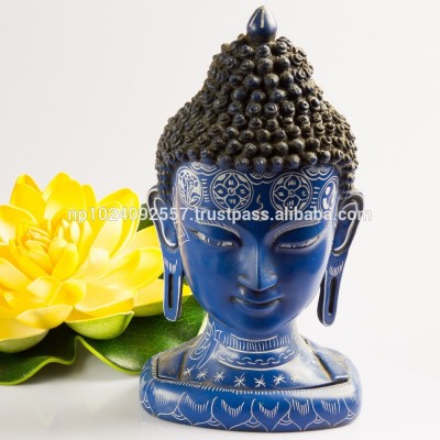 Top Selling Wholesale 9 Inch Resin Buddha Head Statue